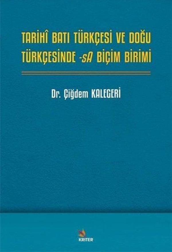 Tarihi Batı Türkçesi ve Doğu Türkçesinde -sA Biçim Birimi - Kriter - Image 1