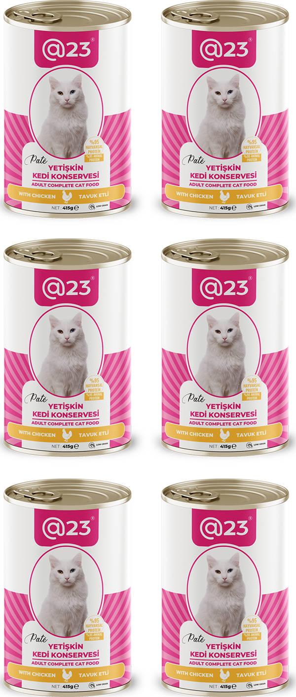 @23 Yetişkin Kedi Konservesi Tavuk Aromalı 415 g x 6 adet - Image 1