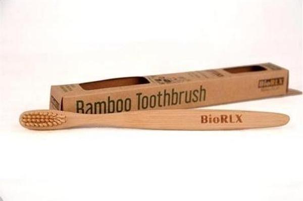 BioRLX Bamboo Ekologic Diş Fırçası %100 Doğal Ağacı Orta - Image 1