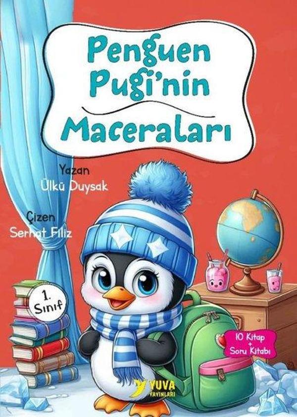 1. Sınıf Penguen Pugi'nin Maceraları Seti - 10 Kitap Takım - Yuva - Image 1