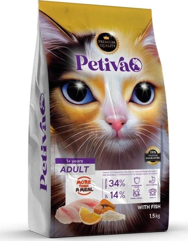 Petiva Yetişkin Balıklı Kedi Maması 1.5 Kg - Image 1
