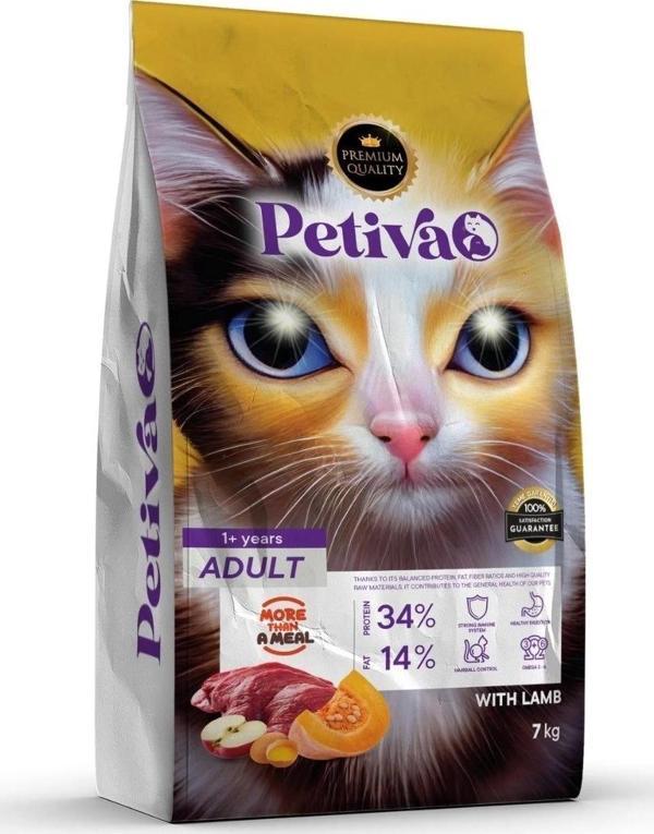 Petiva Yetişkin Kuzulu Kedi Maması 7 Kg - Image 1