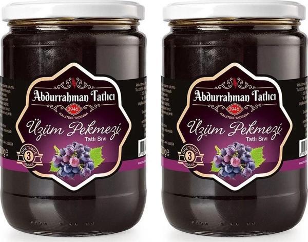 Abdurrahman Tatlıcı Üzüm Pekmezi 800 gr Cam x 2 Adet - Image 1