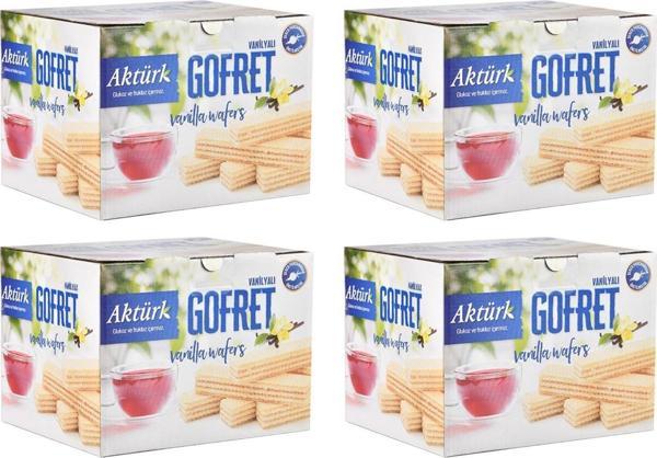 Aktürk Gofret Vanilyalı 800 gr x 4 Kutu - Image 1