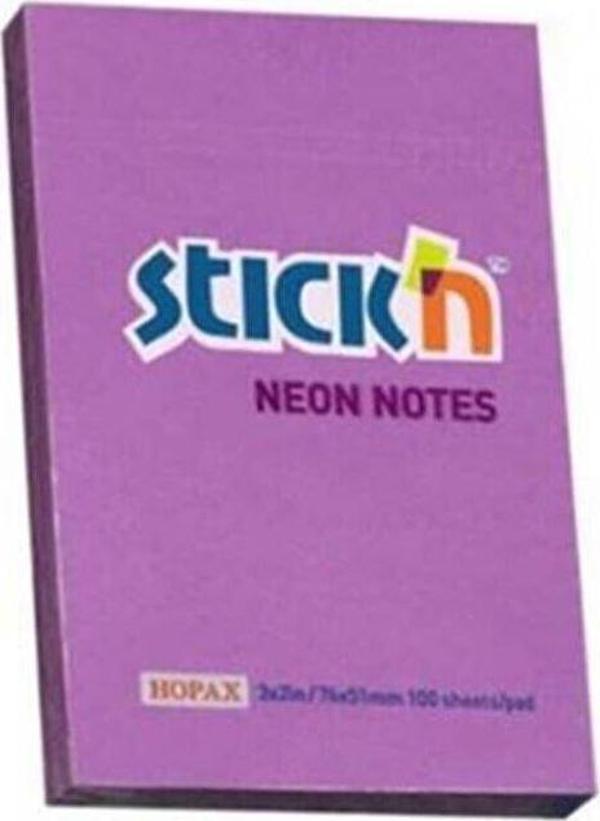 Gıpta Stıckn 76 x 51 mm Neon Mor 100 Yaprak Yapışkanlı Not Kağıdı - Image 1
