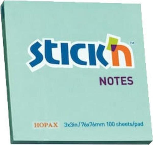 Hopax Stıckn Yapışkanlı Not Kağıdı 100 Yaprak 76x51 Mm Eco Patel Mavi  - Image 1