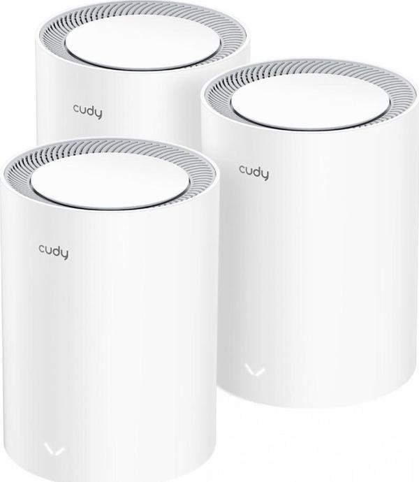 CUDY M1800 3-Pack AX1800Mbps 2.4/5GHz AP/RE/WISP GIGABIT MU-MIMO WI-FI 6 3'LU MESH ROUTER - Image 1