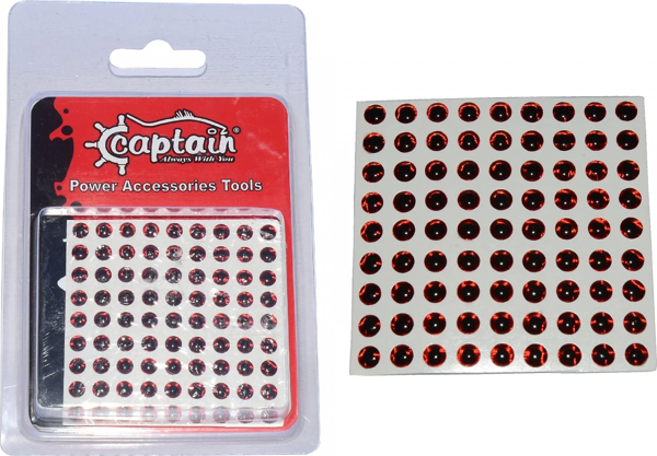 Captain 7631 Göz 5mm Silikon Damla Göz 81'i Paket Kırmızı - Image 1