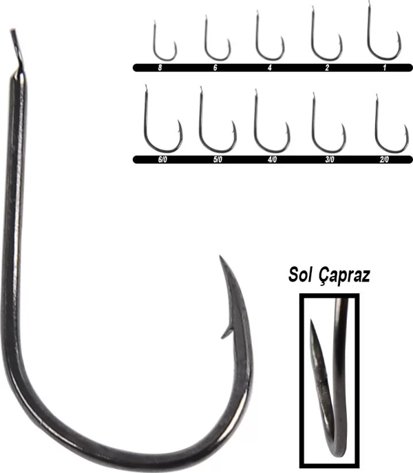 Hayabusa HFKS 130 Kısa Pala Dövme Çupra İğnesi 15'li Paket Black Nikel 3/0 - Image 1