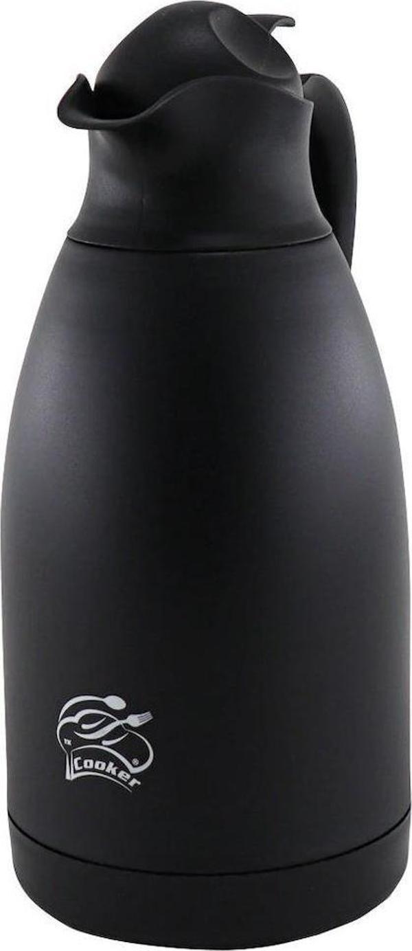 Cooker Bitter Serisi 2 Litre Siyah Çelik Termos CKR2040 - Image 1