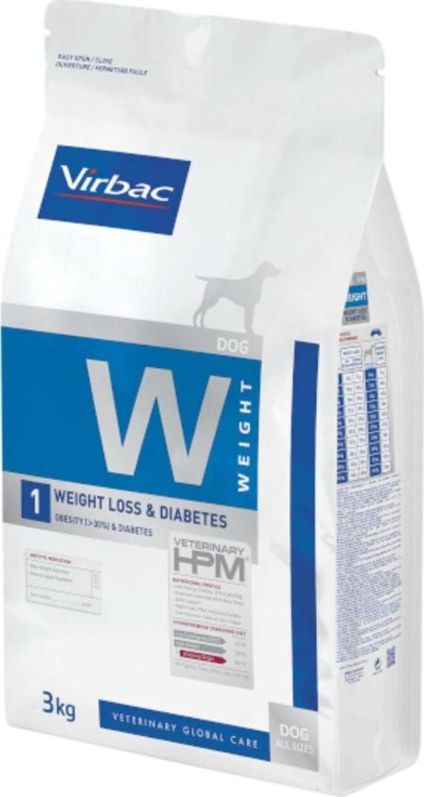 Virbac Weight Loss & Diabetes W1 Kuru Köpek Maması 3kg - Image 1