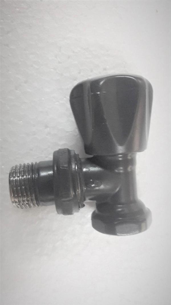 Simaş Havlupan 1/2" Köşe Radyatör Vanası Antrasit - Image 1