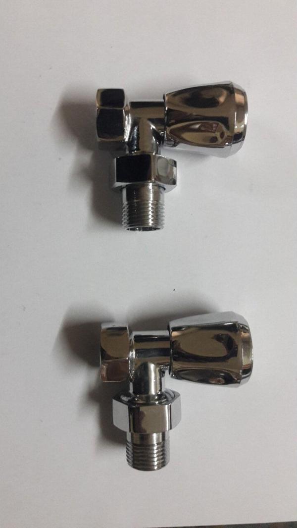 Simaş Havlupan 1/2" Köşe Radyatör Vanası Krom Kaplama 2 Adet - Image 1