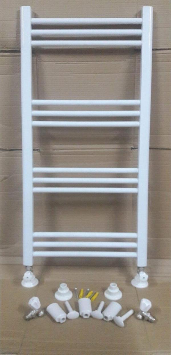 Simaş Havlupan 50/100 Beyaz Havlupan+Vanaları+Boru Gizleme Aparatları+Montaj Seti+Prüjör Anahtarı - Image 1