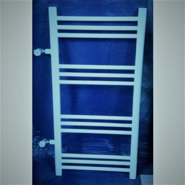 Simaş Havlupan 500 x 1600 Beyaz Havlupan Yandan Girişli Aks 55 Cm 2 Adet Radyatör Vanası Beyaz - Image 1