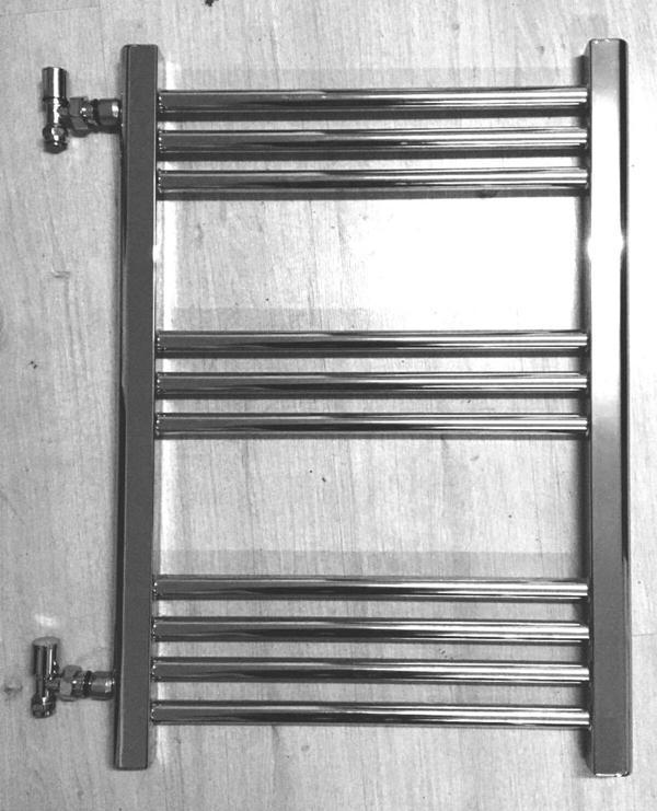 Simaş Havlupan 500 x 700 Krom 10 Borulu Yandan Girişli Havlupan Aks 55 Cm - Image 1