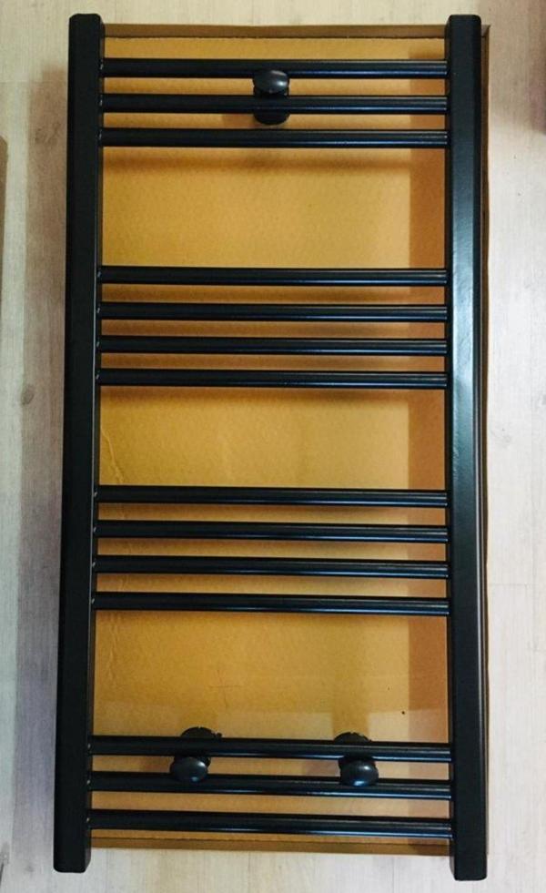 Simaş Havlupan 600 x 1000 Havlupan 2 Adet Köşe Radyatör Vanası Mat Siyah - Image 1