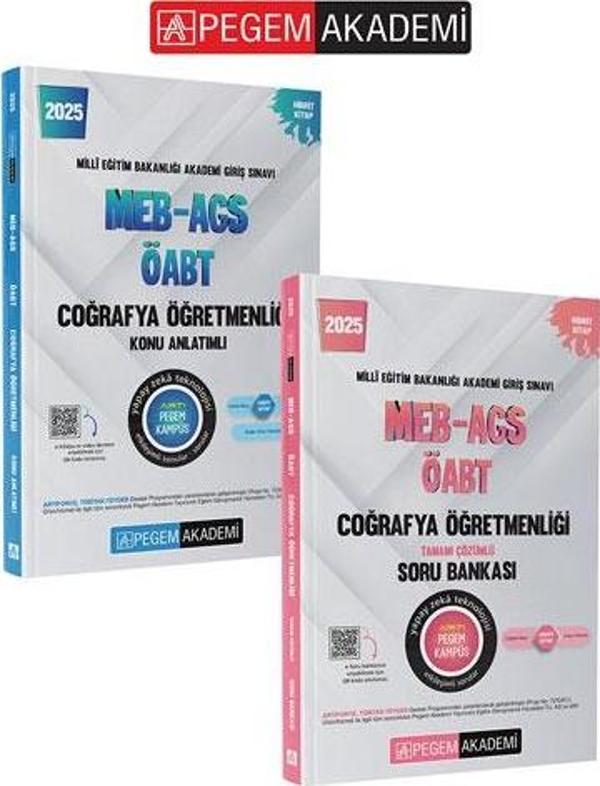 2025 MEB-AGS-ÖABT Coğrafya Öğretmenliği Konu Anlatımlı + Tamamı Çözümlü Soru Bankası Seti (2.Kitap) - Pegem Akademi Yayıncılık - Image 1