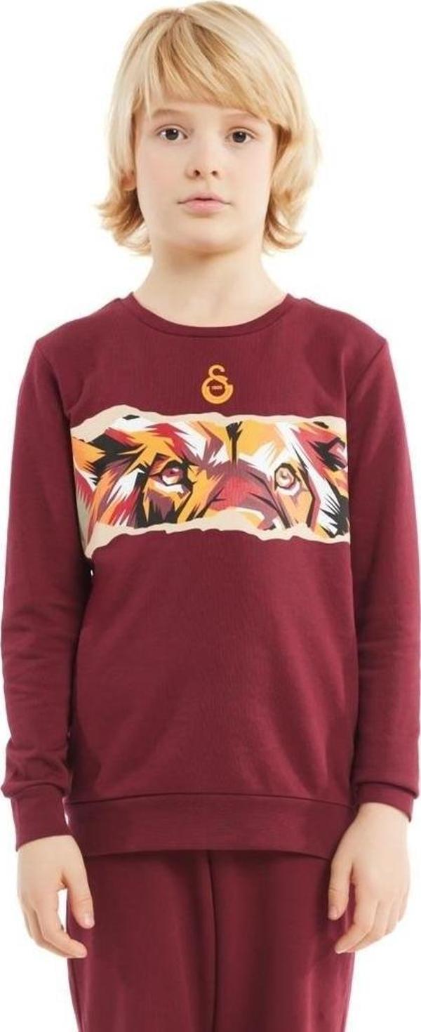 Galatasaray Orijinal Lisanslı Kırmızı Çocuk Sweat - Image 1