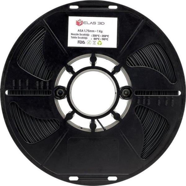ELAS ASA Siyah Filament 1.75mm 1kg - Image 1
