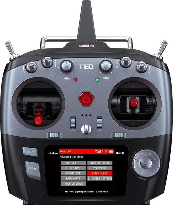 Radiolink T16D 2.4Ghz 16 Kanal Uzaktan Kumanda +R16F Alıcı ELRS,CROSSFIRE Destekli (Çanta Dahil) - Image 1
