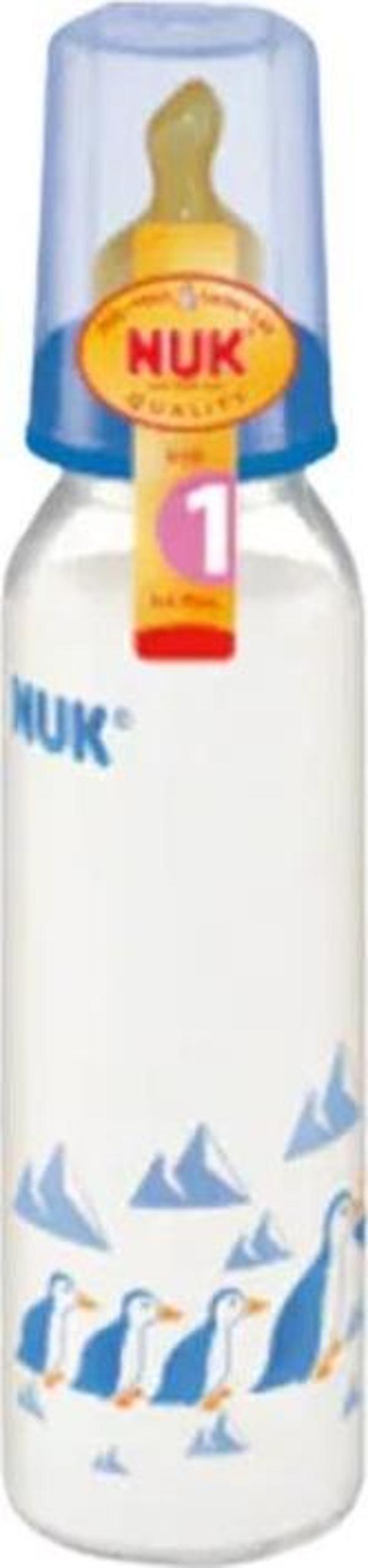 Cam Biberon Silikon Emzikli 250 ml - Mavi - Image 1