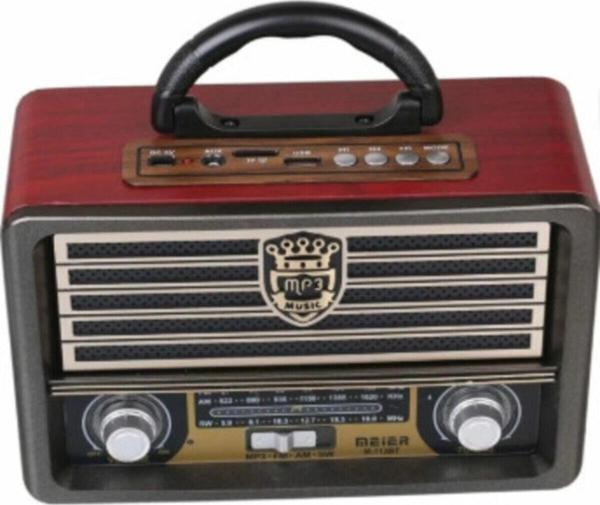 Eskitme Nostalji Tasarımlı Bluetoothlu Nostalji Radyo 113bt - Image 1