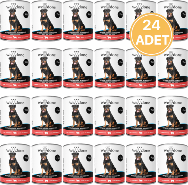 Welldone Kuzu Etli Yetişkin Köpek Konservesi 415 Gr (24 Adet) - Image 1
