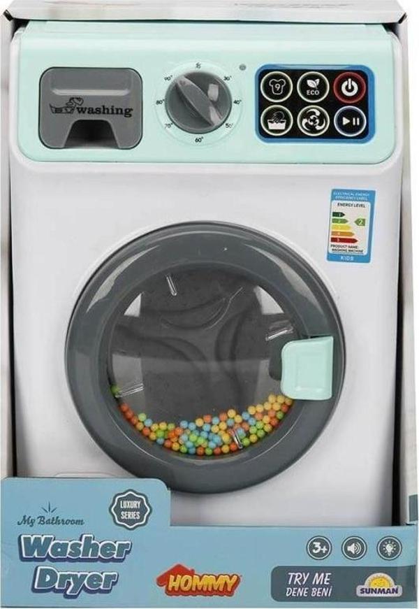 Sunman 3009 Hommy Sesli ve Işıklı Yeşil Çamaşır Makinesi - Image 1