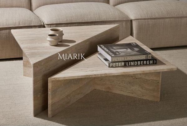 Miarik Design Mermer Ucgen Orta Sehpa Stella - Image 1