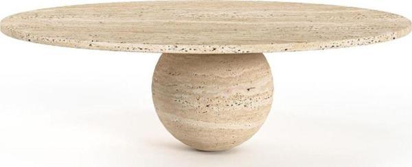 Miarik Design Tek Küreli Oval Tablalı Orta Sehpa Caci - Image 1