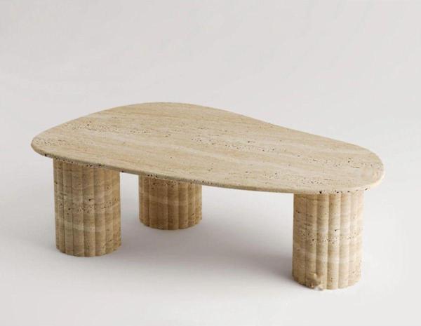 Miarik Design Traverten Arna Orta Sehpa - Image 1