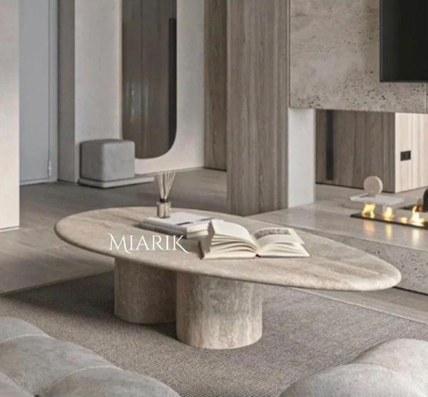 Miarik Design 2 Silindir Ayaklı Damla Tablalı Orta Sehpa - Image 1