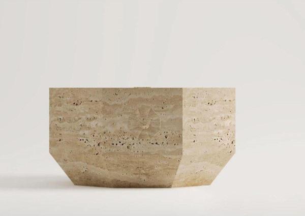 Miarik Design Traverten Lisal Orta Sehpa - Image 1