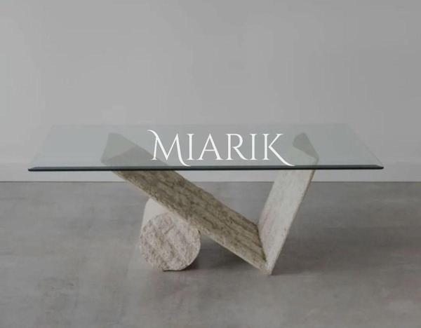 Miarik Design Traverten Tasro Orta Sehpa - Image 1