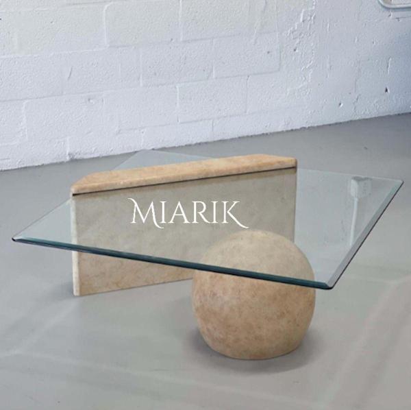 Miarik Design Traverten Ucgen Orta Sehpa Capu - Image 1
