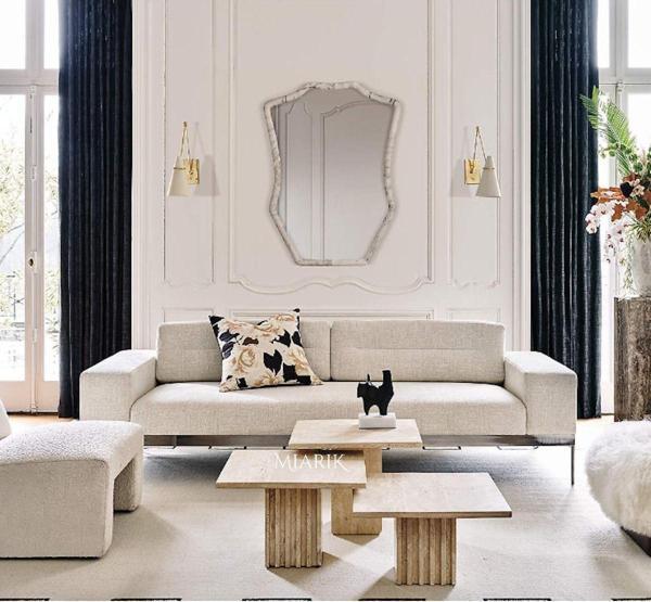 Miarik Design & Dekorasyon Traverten Mermer Yan Sehpa , Masa , Orta Sehpa , Zi̇Gon - Image 1