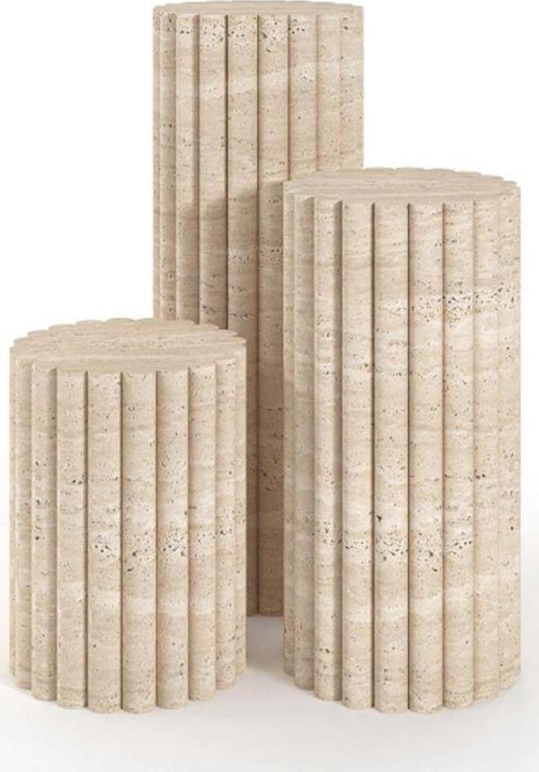 Miarik Design Traverten Mermer Delılahyan Sehpa , Masa , Orta Sehpa , Zigon - Image 1