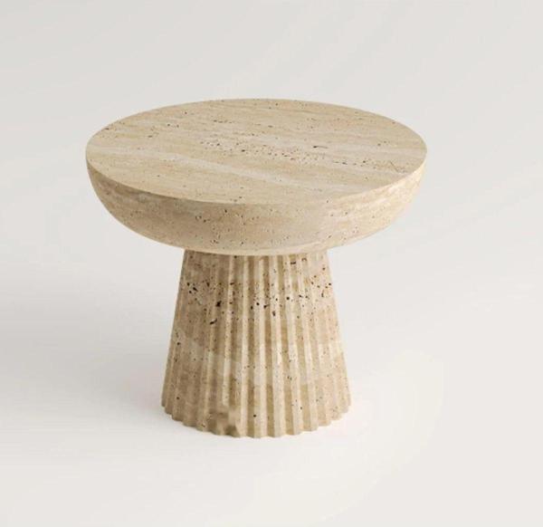 Miarik Design Traverten Mermer Neo Yan Sehpa , Masa , Orta Sehpa , Zigon - Image 1
