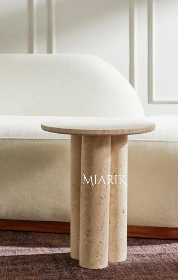 Miarik Design Mermer Hedya Yan Sehpa , Masa , Orta Sehpa , Zigon - Image 1