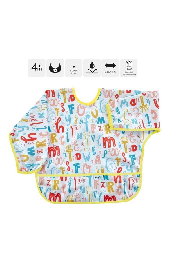 Babyjem Baskılı Blw Kollu Önlük Harf Desen - Image 1