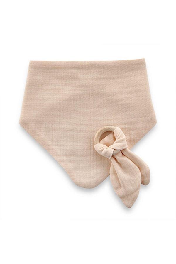 Babyjem Ahşap Diş Kaşıyıcılı Bürümcük Müslin Önlük 736 - Image 1