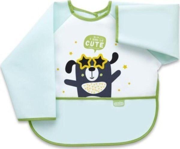 Babyjem Poli Muşamba Kollu Mama Önlüğü 034 Yeşil - Image 1