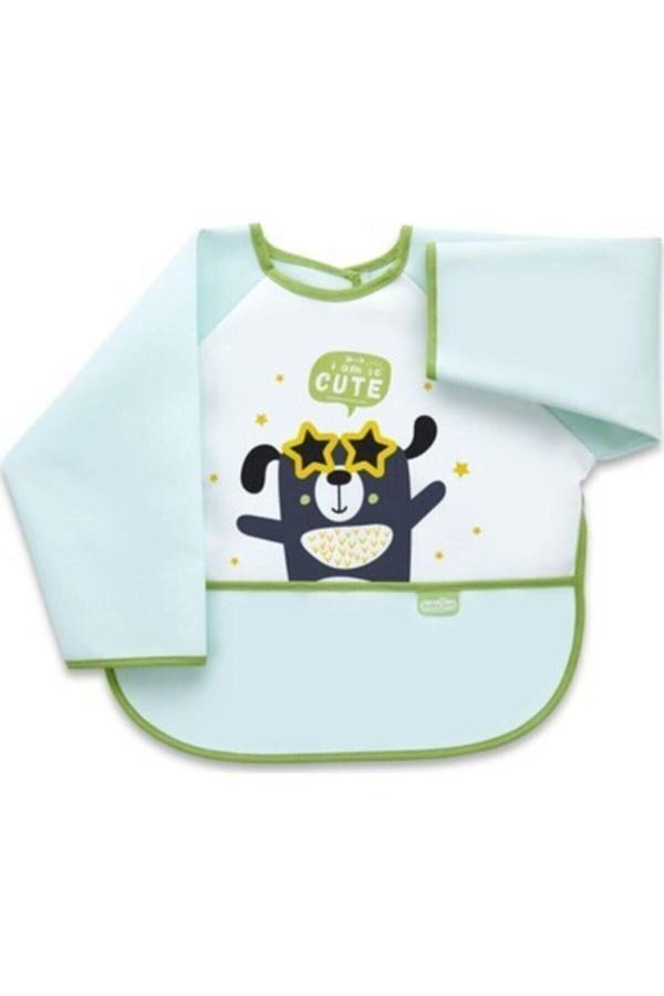 Babyjem Poli Muşamba Kollu Mama Önlüğü 034 Yeşil - Image 1