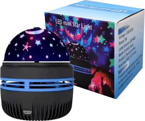 Gece Lambası Otomatik Dönen Disko Topu Işık Yıldızlı Gökyüzü Galaxy Projektör Led - Image 1