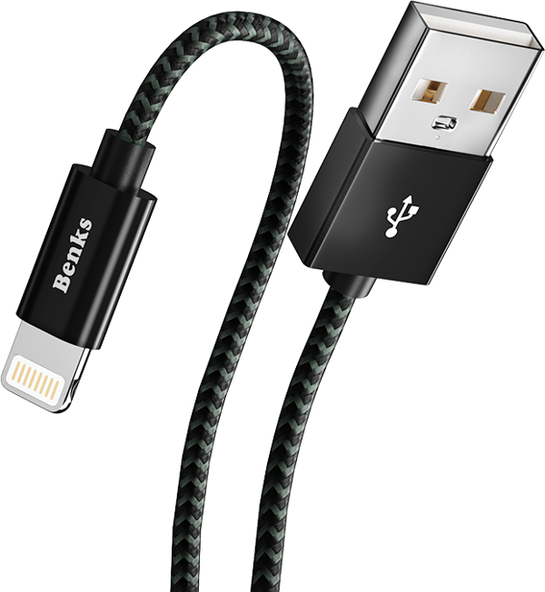 Benks M07 MFI Lightning USB Kablo 2.4A Şarj Kablosu 25 cm Data Kablo - Image 1
