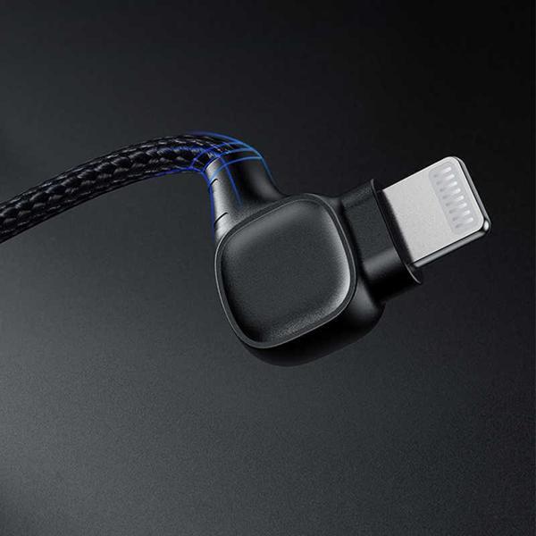 Benks M15 MFI Dual Right-Angle Fast Charging Hızlı Şarj Kablo 3A 480 Mpbs - Image 1
