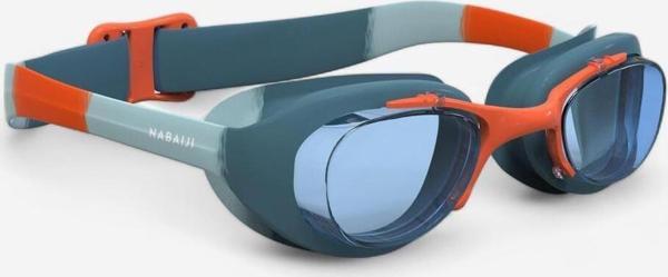 Decathlon Çocuk Yüzücü Gözlüğü - Yeşil/Turuncu - Şeffaf Camlar - Xbase - Image 1