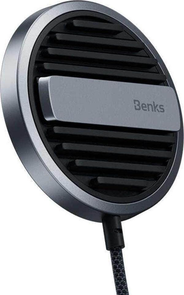 Benks Mfm01 Mfı Sertifikalı Standlı 15w Hızlı Şarj Özellikli Magsafe Pd Wireless Şarj Aleti - Image 1