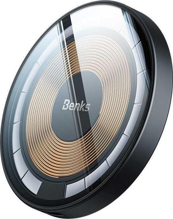 Benks W09 Şeffaf Görünümlü Magsafe Wireless Şarj Aleti Max 15W Hızlı Şarj - Image 1